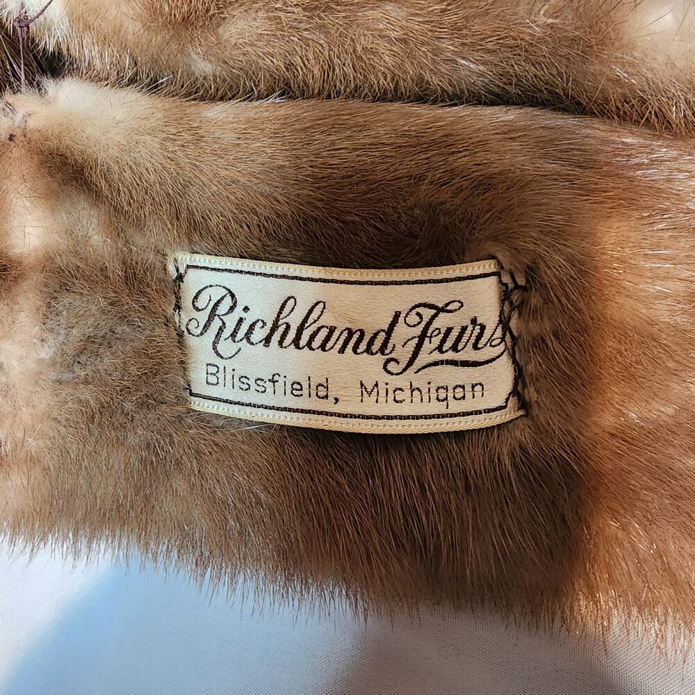 Vintage 5 Mink Fur Stole Pelts Scarfs Heads Full Body Taxidermy 1940s 1950s - Picture 2 of 9
